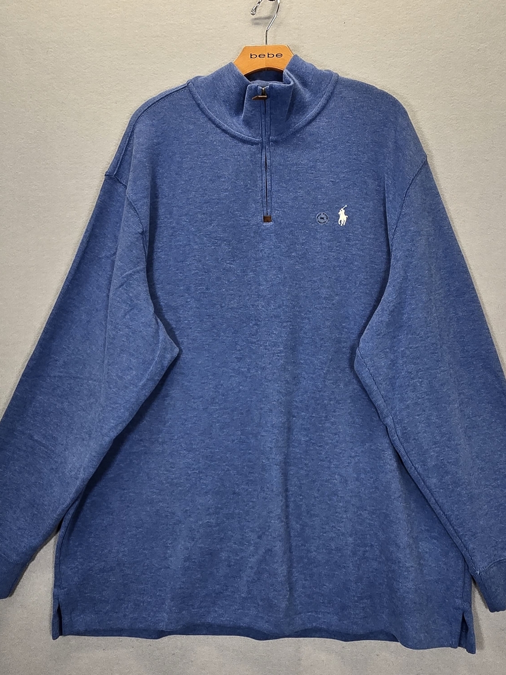 Polo Ralph Lauren Quarter Zip Blue Pullover Sweater Men's Size XXL